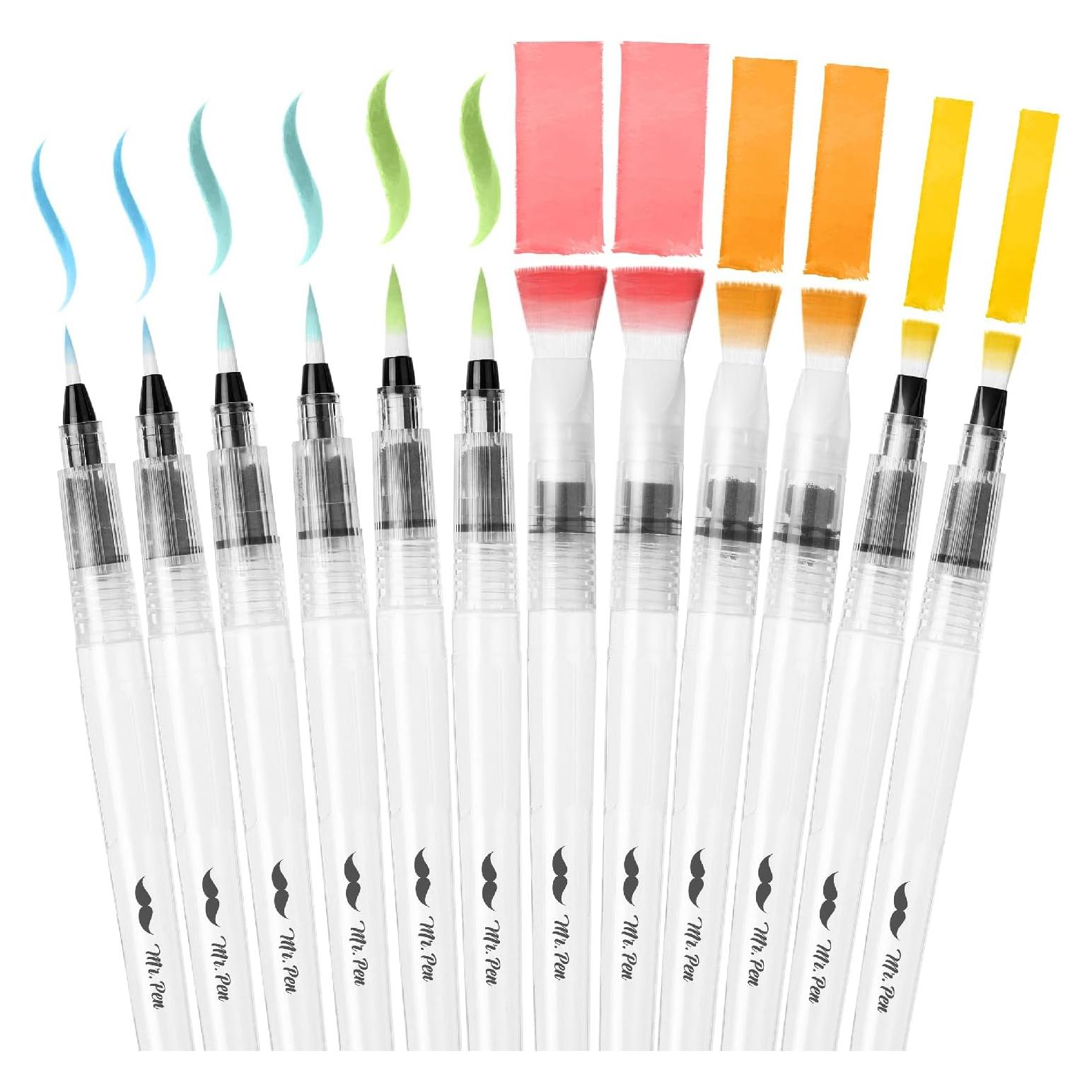 Marcadores de Pincel Acuarelables Mr. Pen - Set de 12 Piezas