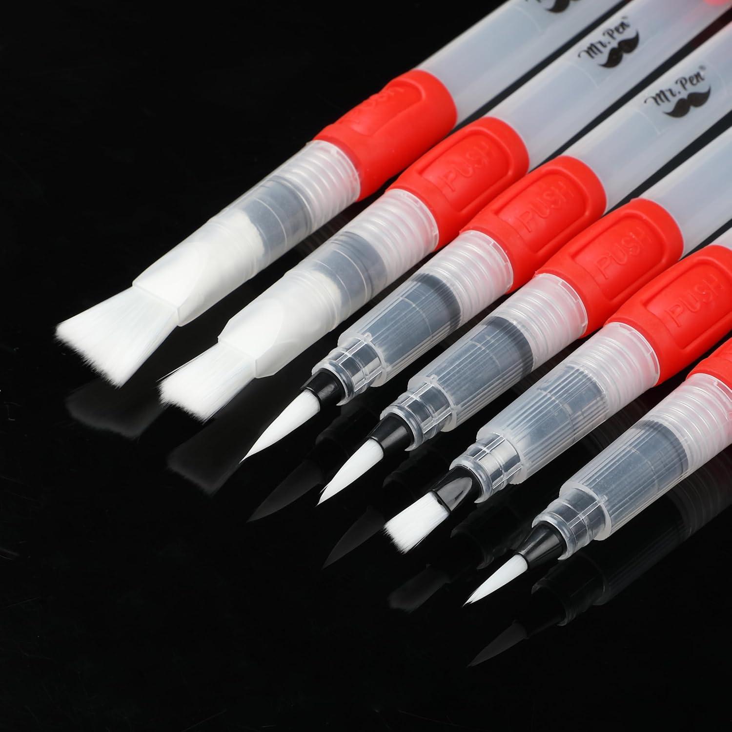 Marcadores de Pincel Acuarelables Mr. Pen - Set de 6 Unidades