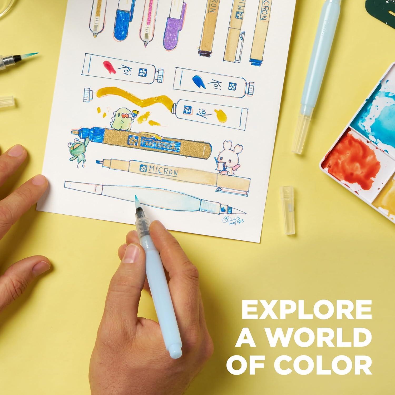 Pincel de Agua SAKURA Koi 9 ml - Acuarela Portátil con Punta Fina