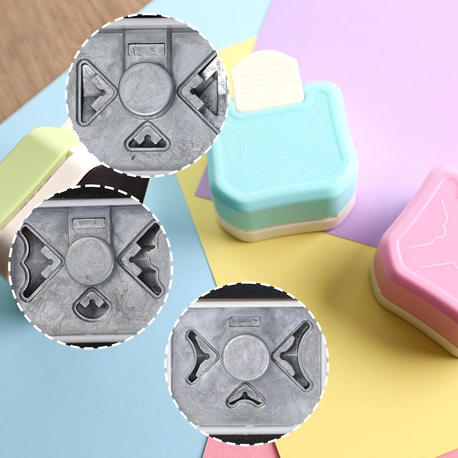 Koogel Punch de Esquina Redondeada 3 en 1 para Manualidades