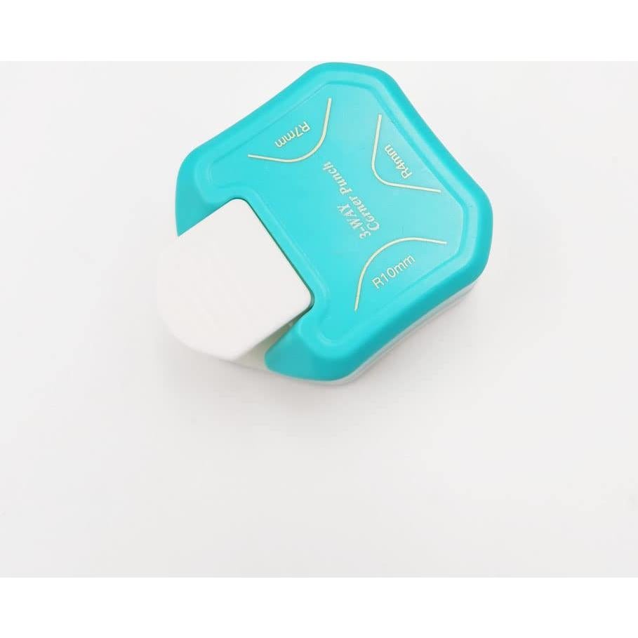 Cortador de esquinas 3 en 1 ANNIKEEY Verde para manualidades