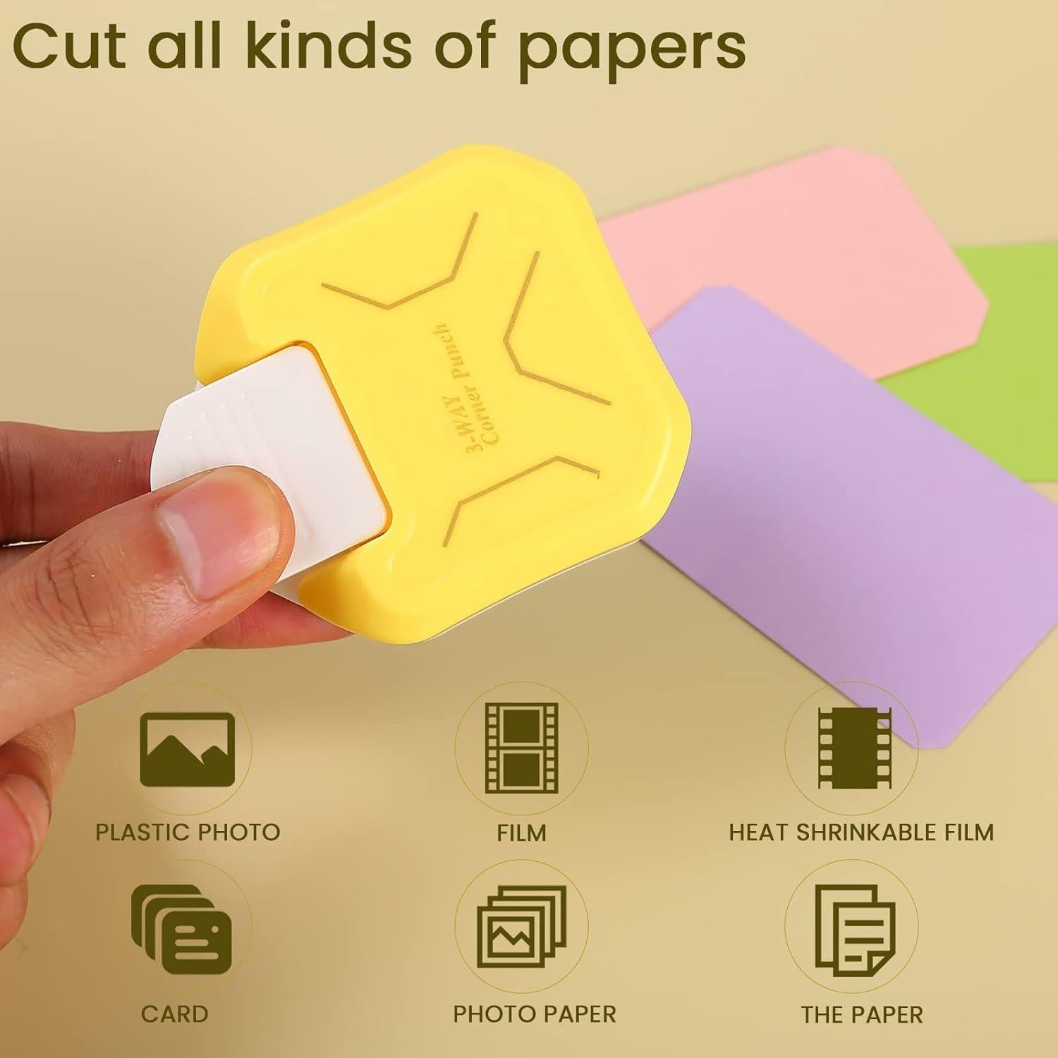 Cortador de Esquinas 3 en 1 MyArTool para Manualidades 4mm 7mm 10mm