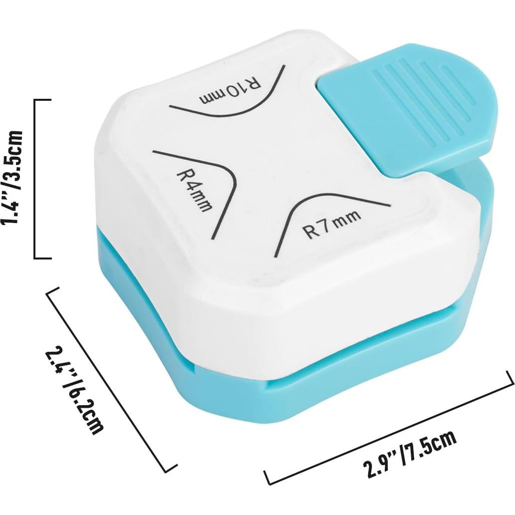 Perforadora de Esquinas 3 en 1 ZEQUAN - Cortador Blanco