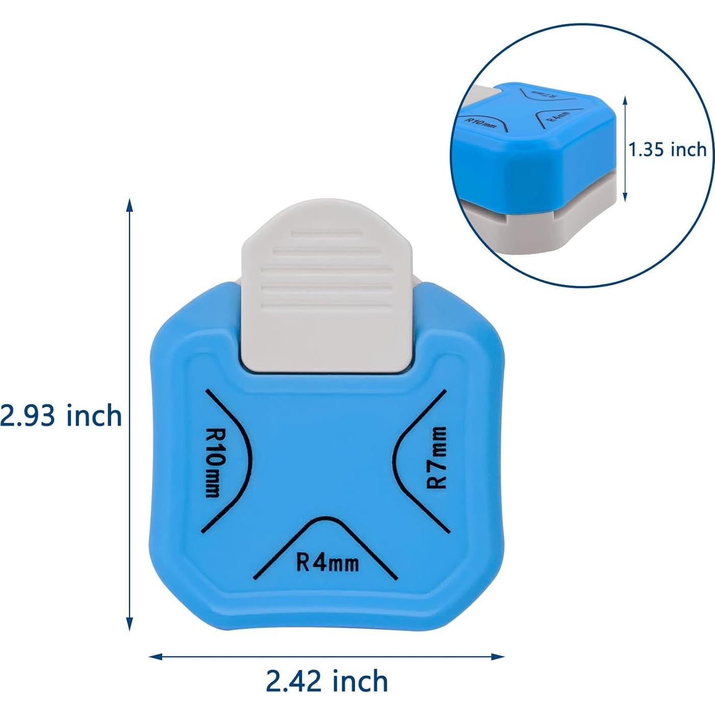 Troquelador de esquinas 3 en 1 YOLCAR R4/R7/R10 para manualidades