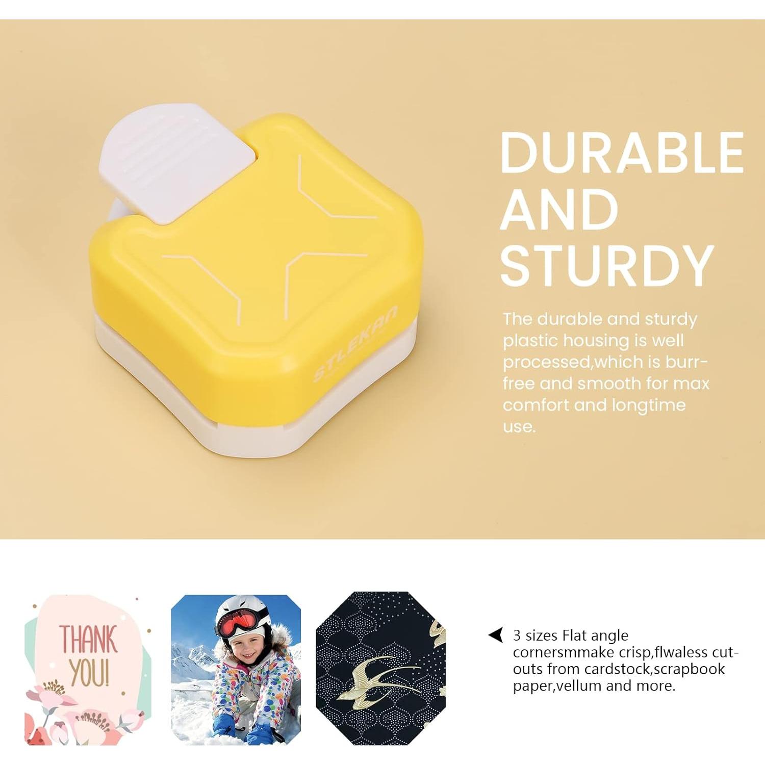 Troquelador de Esquinas Diagonal 3 en 1 Haustgo 5mm 10mm 15mm