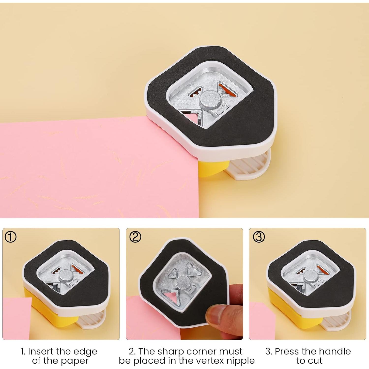 Troquelador de Esquinas Diagonal 3 en 1 Haustgo 5mm 10mm 15mm