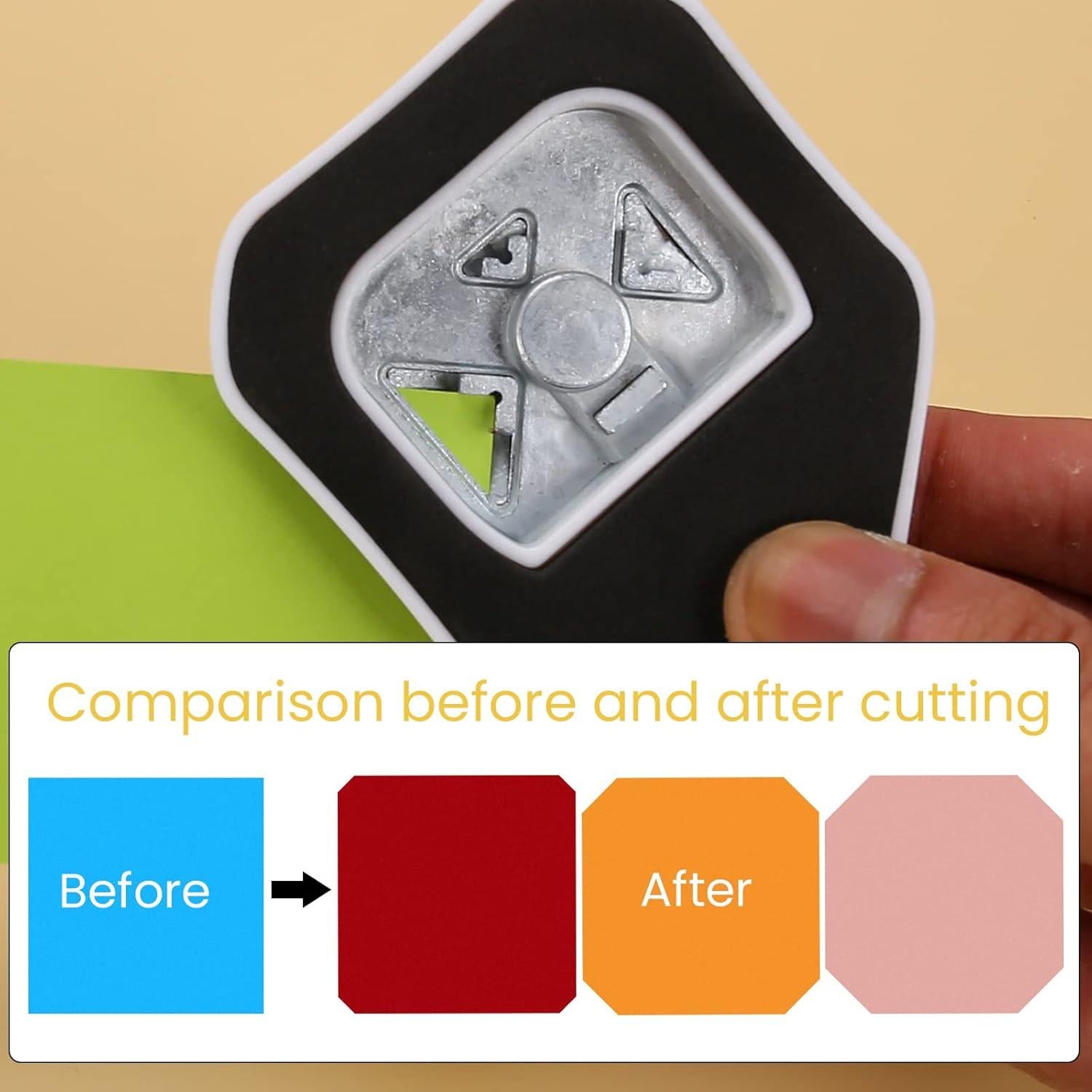 Troquelador de Esquinas Diagonal 3 en 1 Haustgo 5mm 10mm 15mm