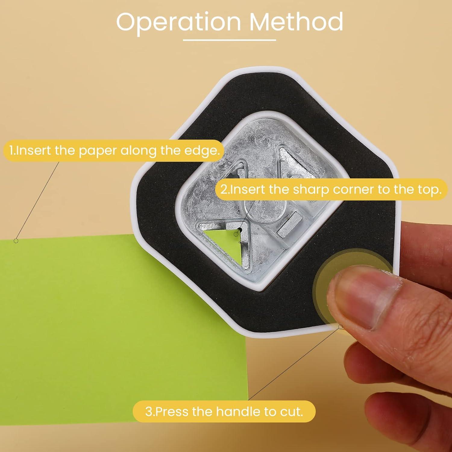 Troquelador de Esquinas Diagonal 3 en 1 Haustgo 5mm 10mm 15mm