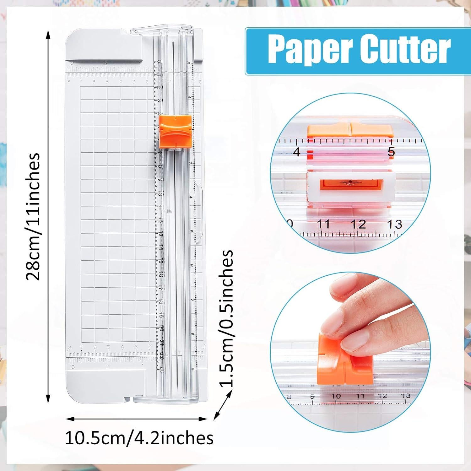 Cortador de Papel y Punch de Esquina 3 en 1 Zonon 28x10.5 cm