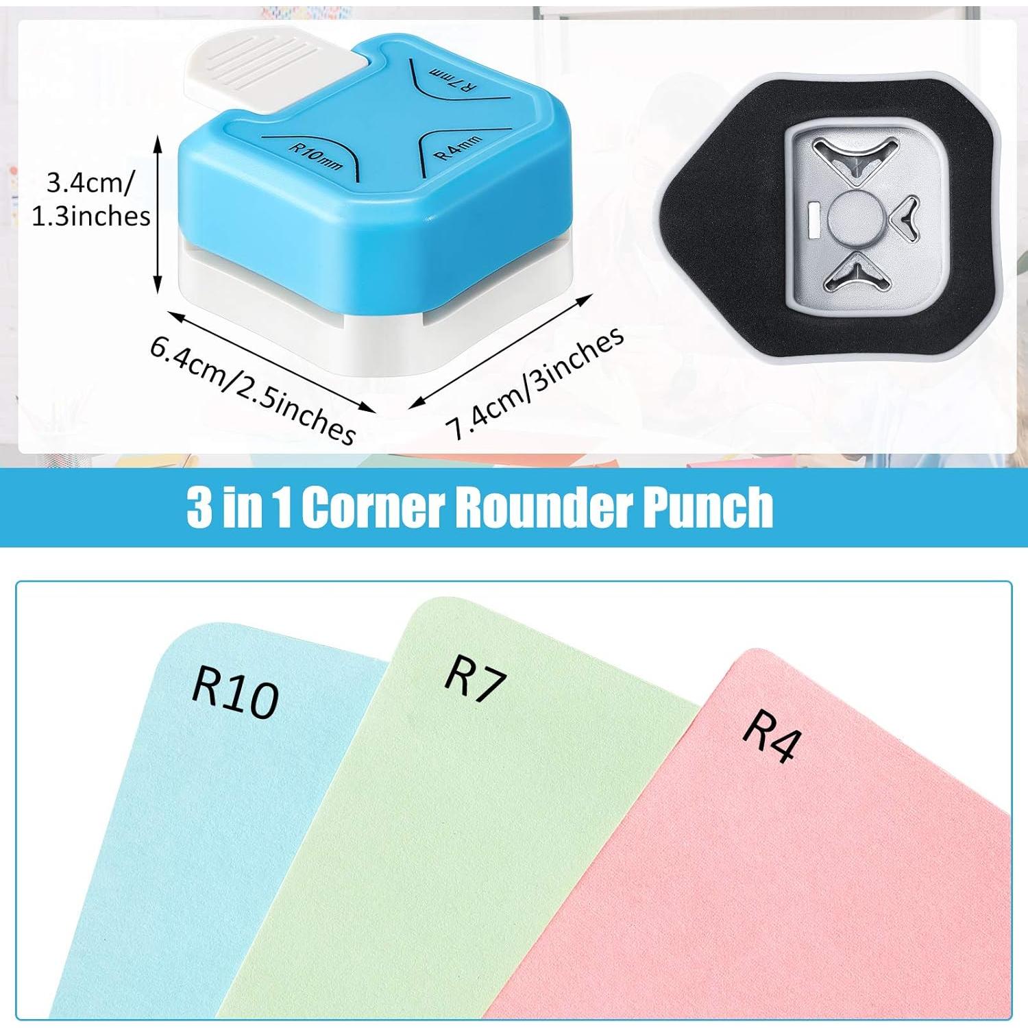 Cortador de Papel y Punch de Esquina 3 en 1 Zonon 28x10.5 cm