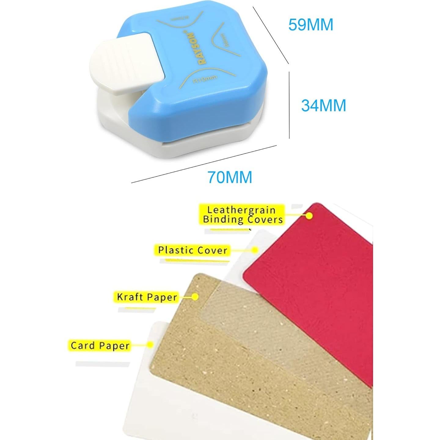 Cortador de Esquinas RAYSON CR05BL 3 en 1 Azul 4mm 7mm 10mm