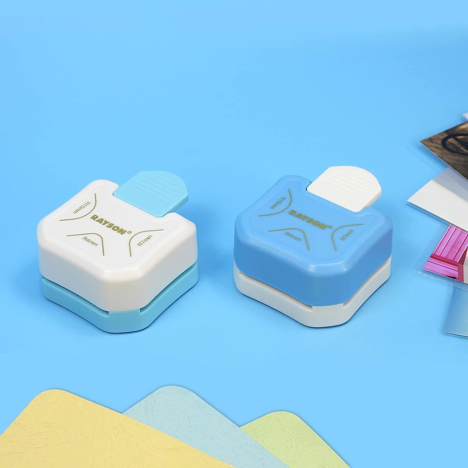 Cortador de Esquinas RAYSON CR05BL 3 en 1 Azul 4mm 7mm 10mm