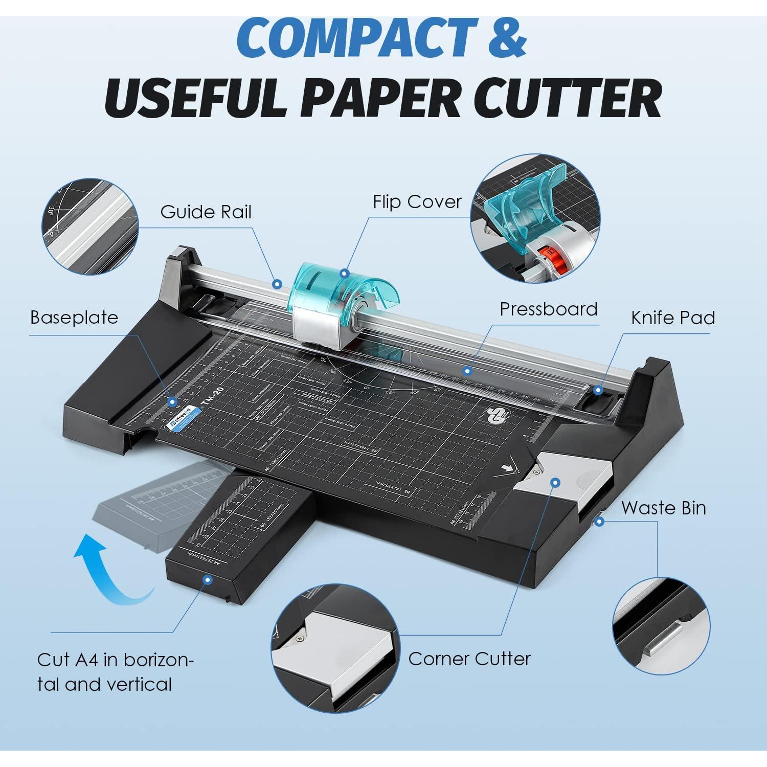 Cortadora de Papel Rotativa Frifreego 30 cm 5 Cuchillas Multifuncional