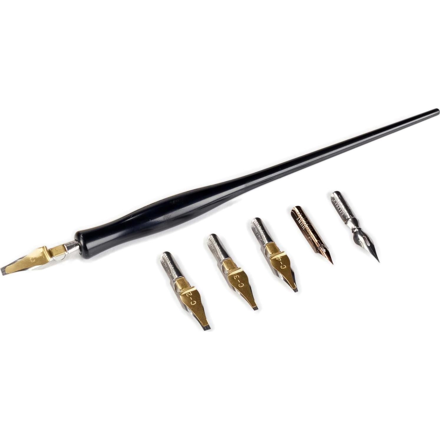 Juego de Caligrafía Básico Speedball - 7 Puntas y Soporte