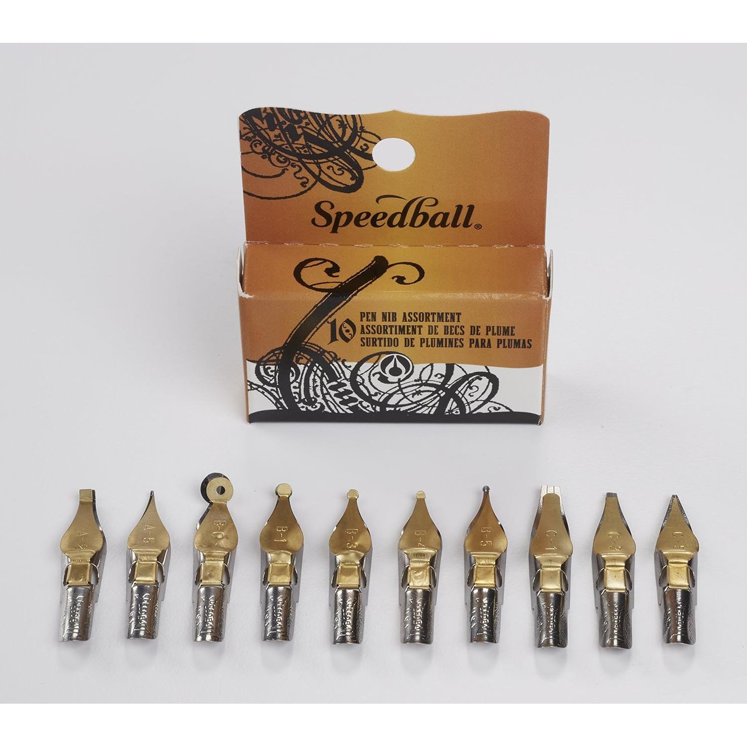 Conjunto de 10 Puntas de Pluma Speedball 30710 para Caligrafía