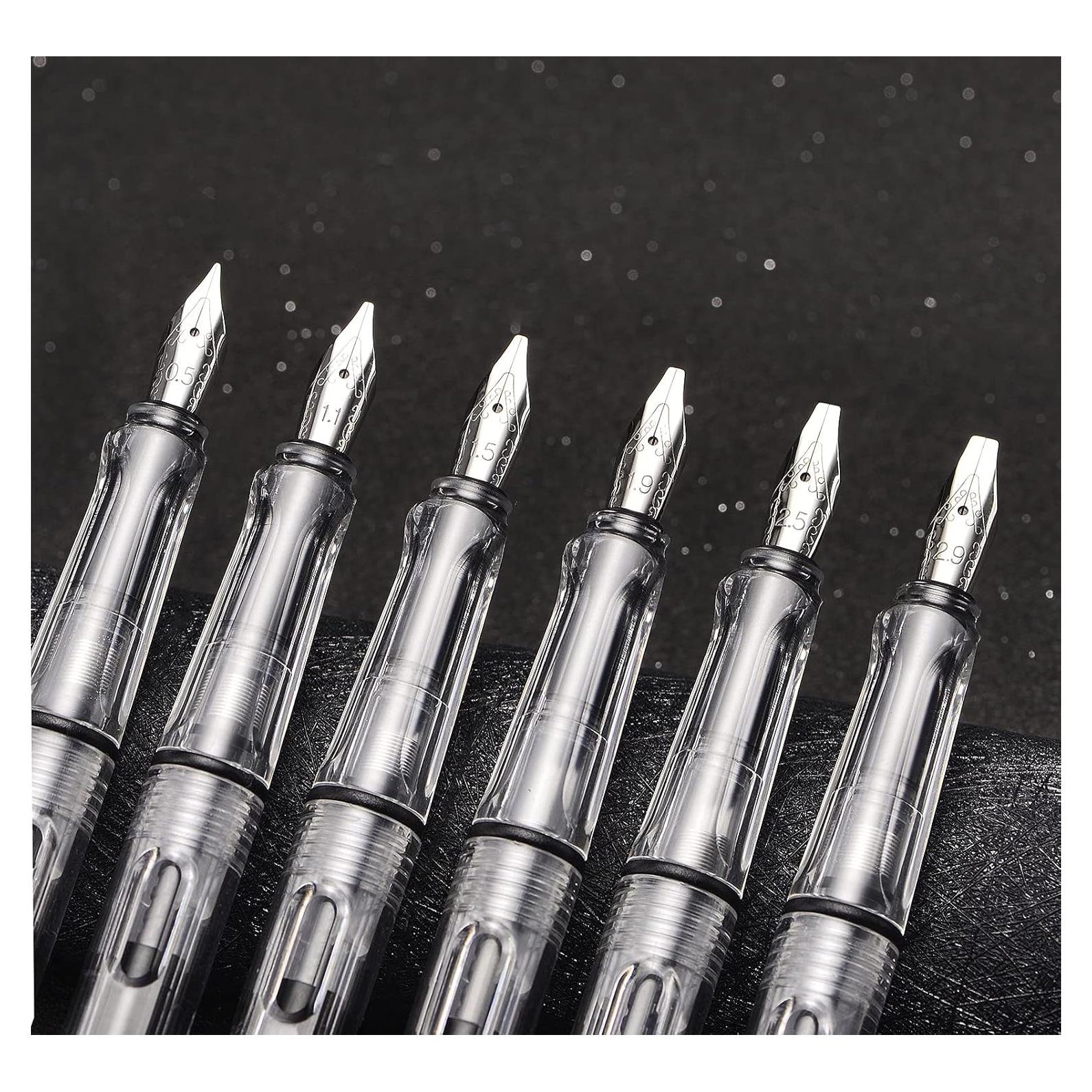 Conjunto de Plumas de Caligrafía Lanxivi 6 Tamaños Punta Ancha