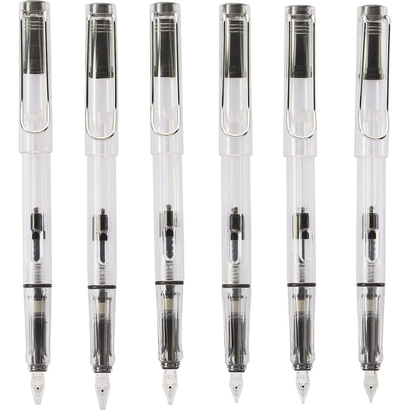 Conjunto de Plumas de Caligrafía Lanxivi 6 Tamaños Punta Ancha