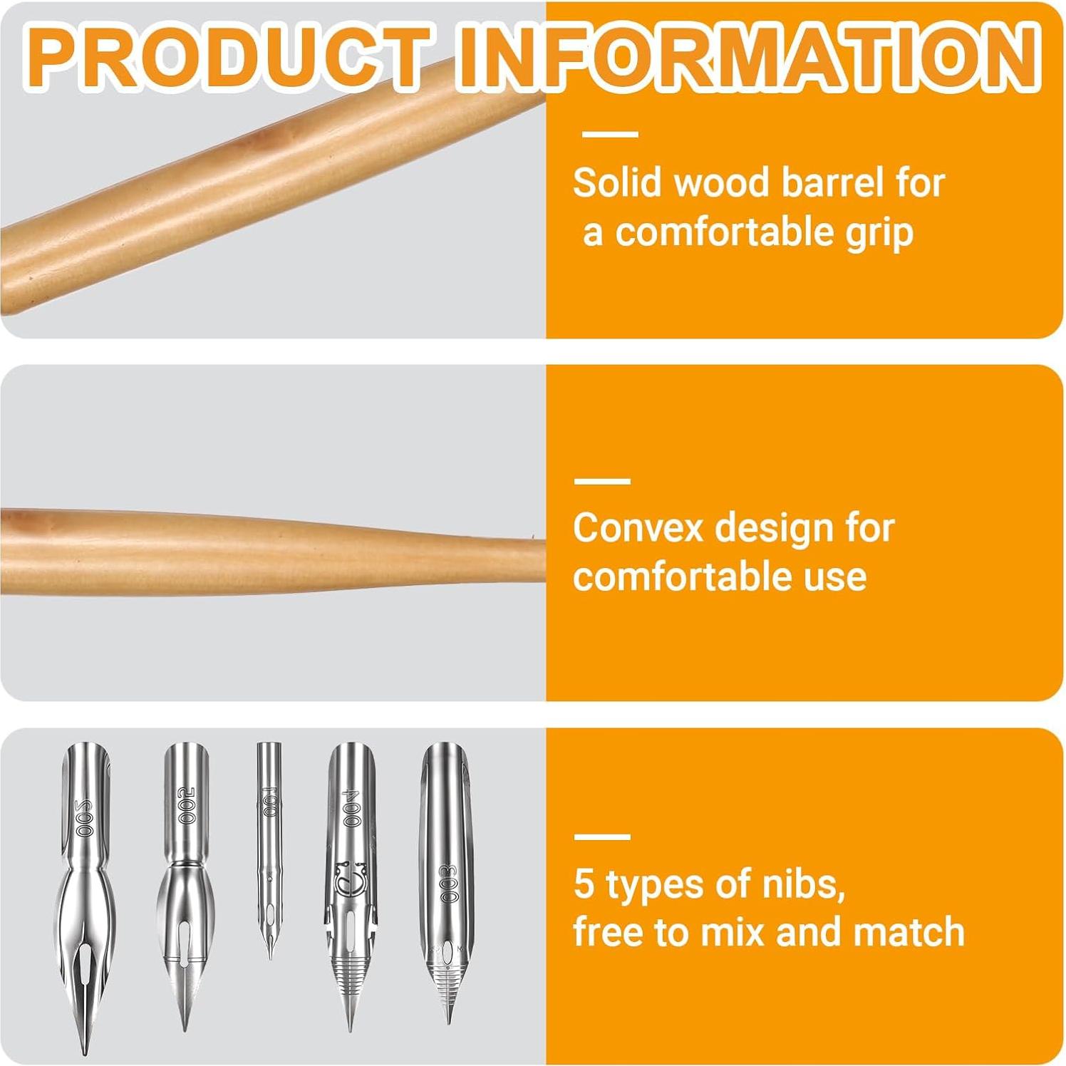 Juego de Caligrafía Oblicua Piriuuo 11 Piezas con Soporte
