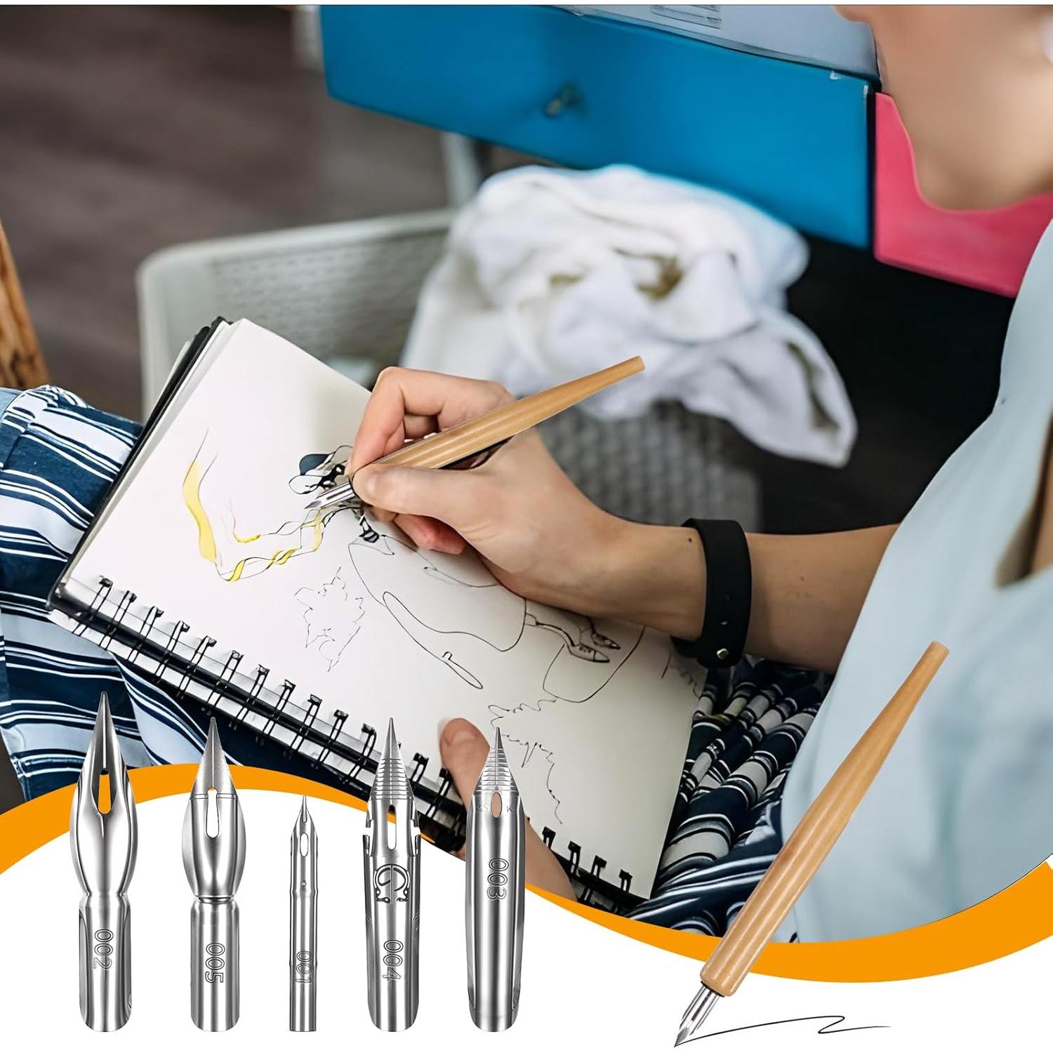 Juego de Caligrafía Oblicua Piriuuo 11 Piezas con Soporte