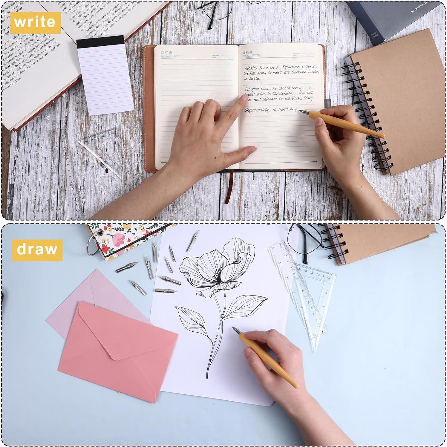 Juego de Caligrafía Oblicua Piriuuo 11 Piezas con Soporte