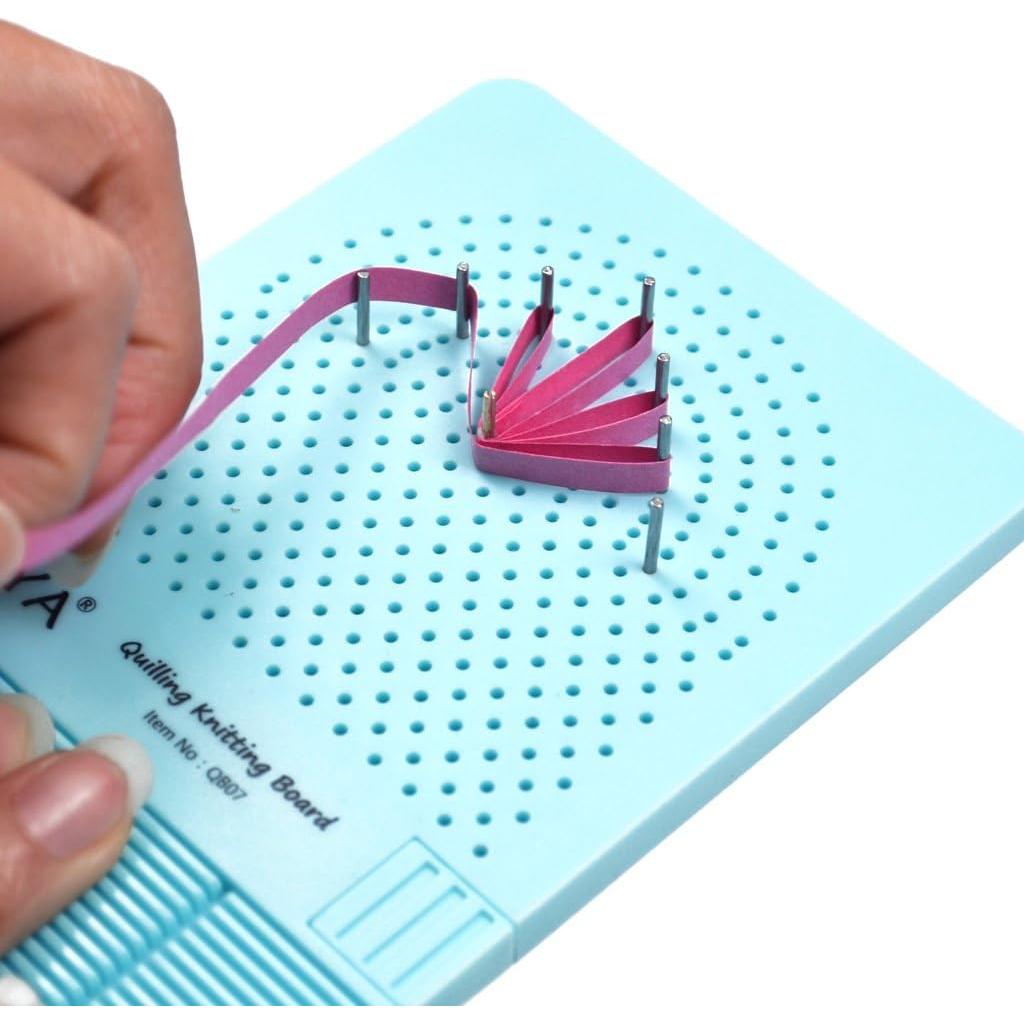 Tablero de Tejido Quilling JUYA con Almacenamiento y 30 Varillas