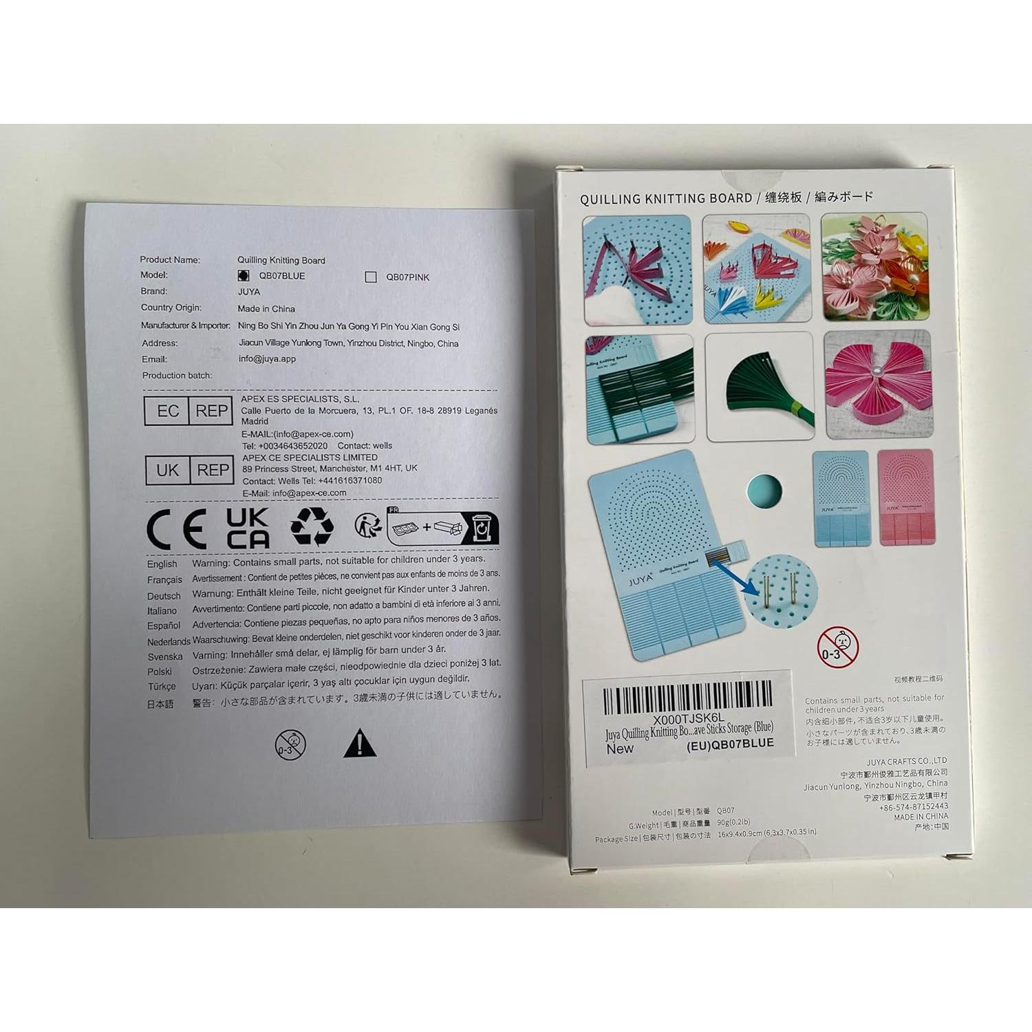 Tablero de Tejido Quilling JUYA con Almacenamiento y 30 Varillas