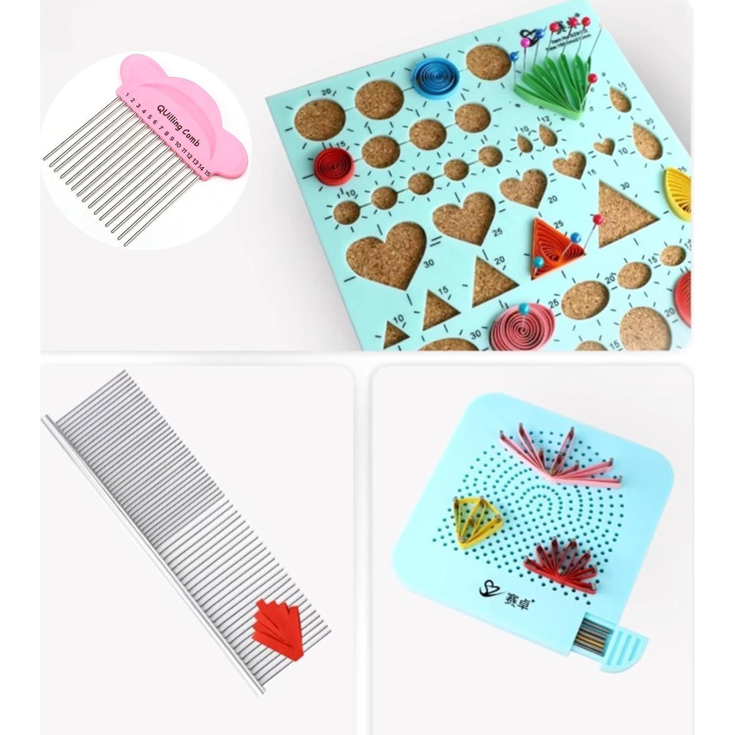 Peine para Quilling de Papel Nanchroadly - 15 Puntos, Rosa