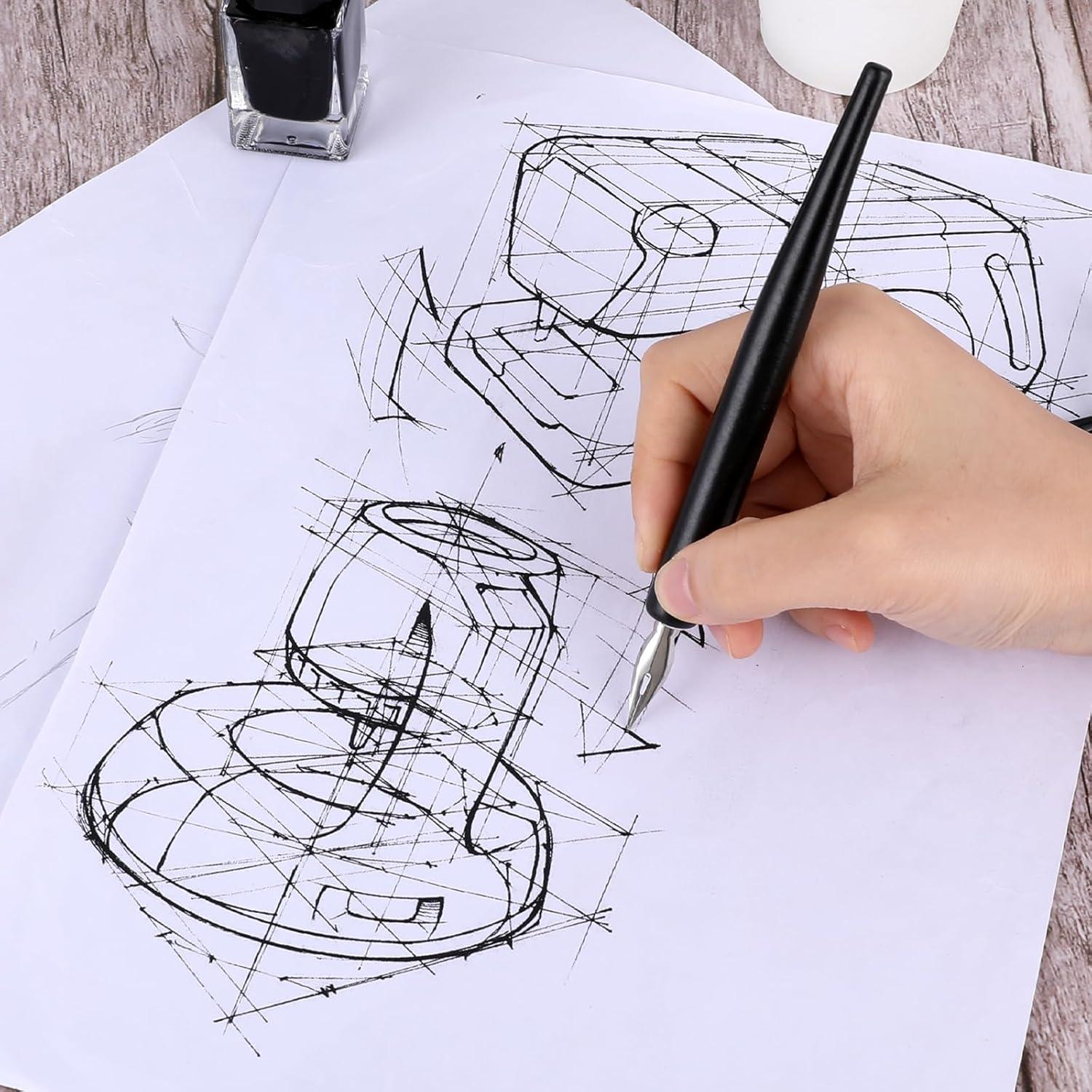 Juego de Pluma de Buceo Mozeat Lens con 10 Puntas de Caligrafía