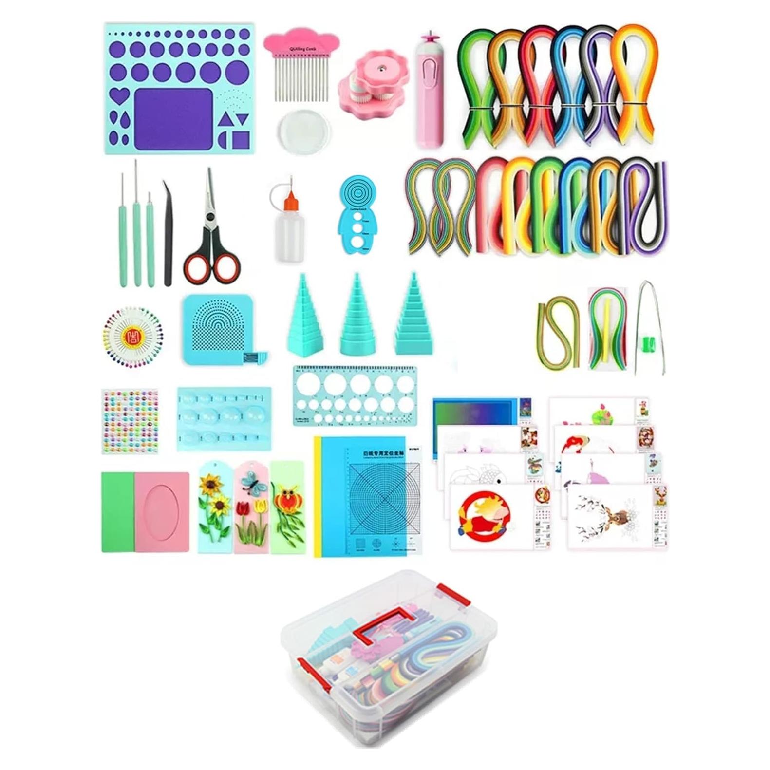 Kit de Quilling Completo YURROAD 1740 Tiras 3mm 5mm 10mm