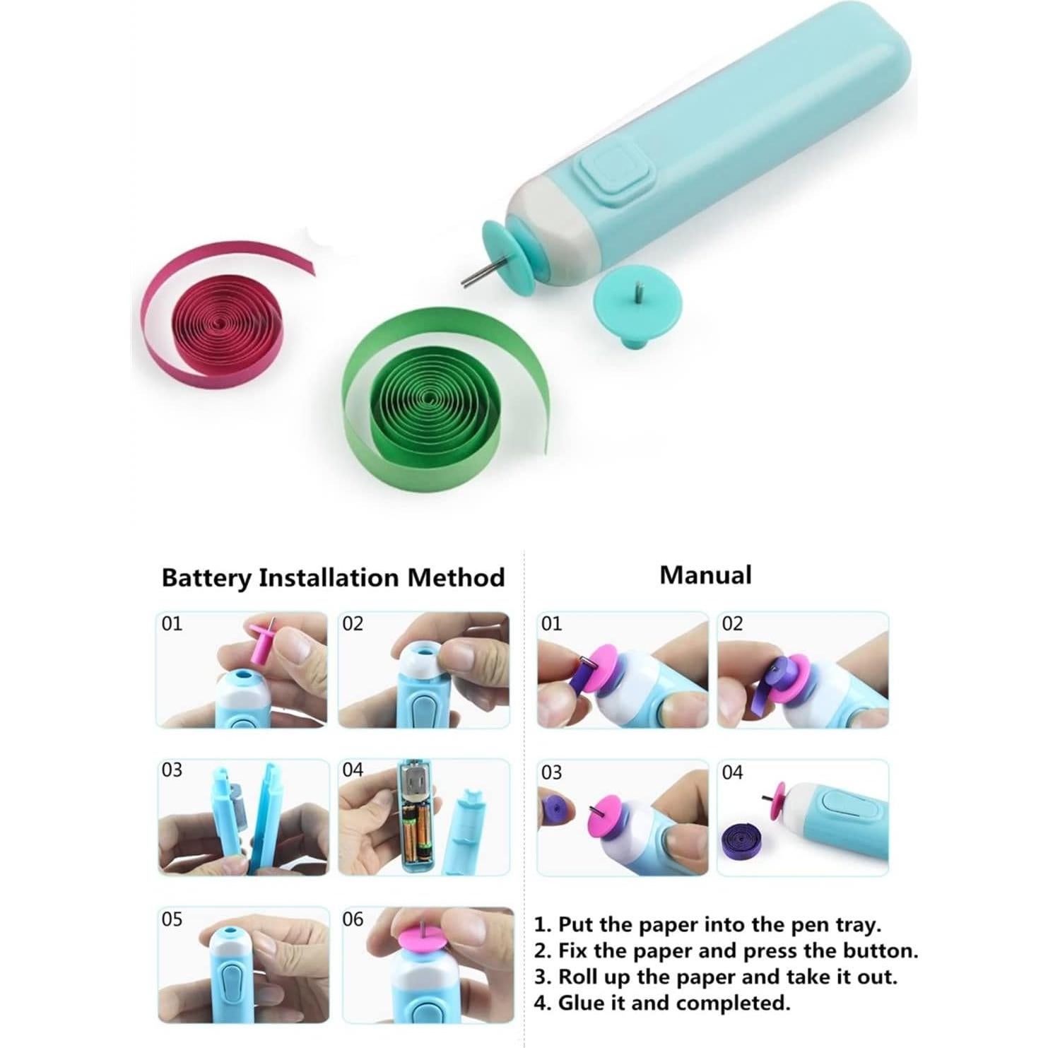 Kit de Quilling Completo YURROAD 1740 Tiras 3mm 5mm 10mm