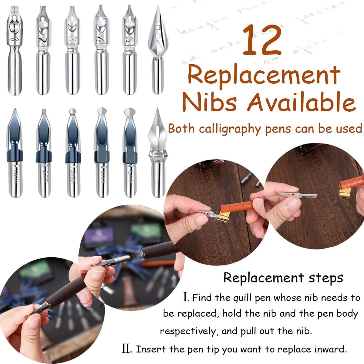 Juego de Caligrafía YICMY 19 Piezas con Tintas y Puntas