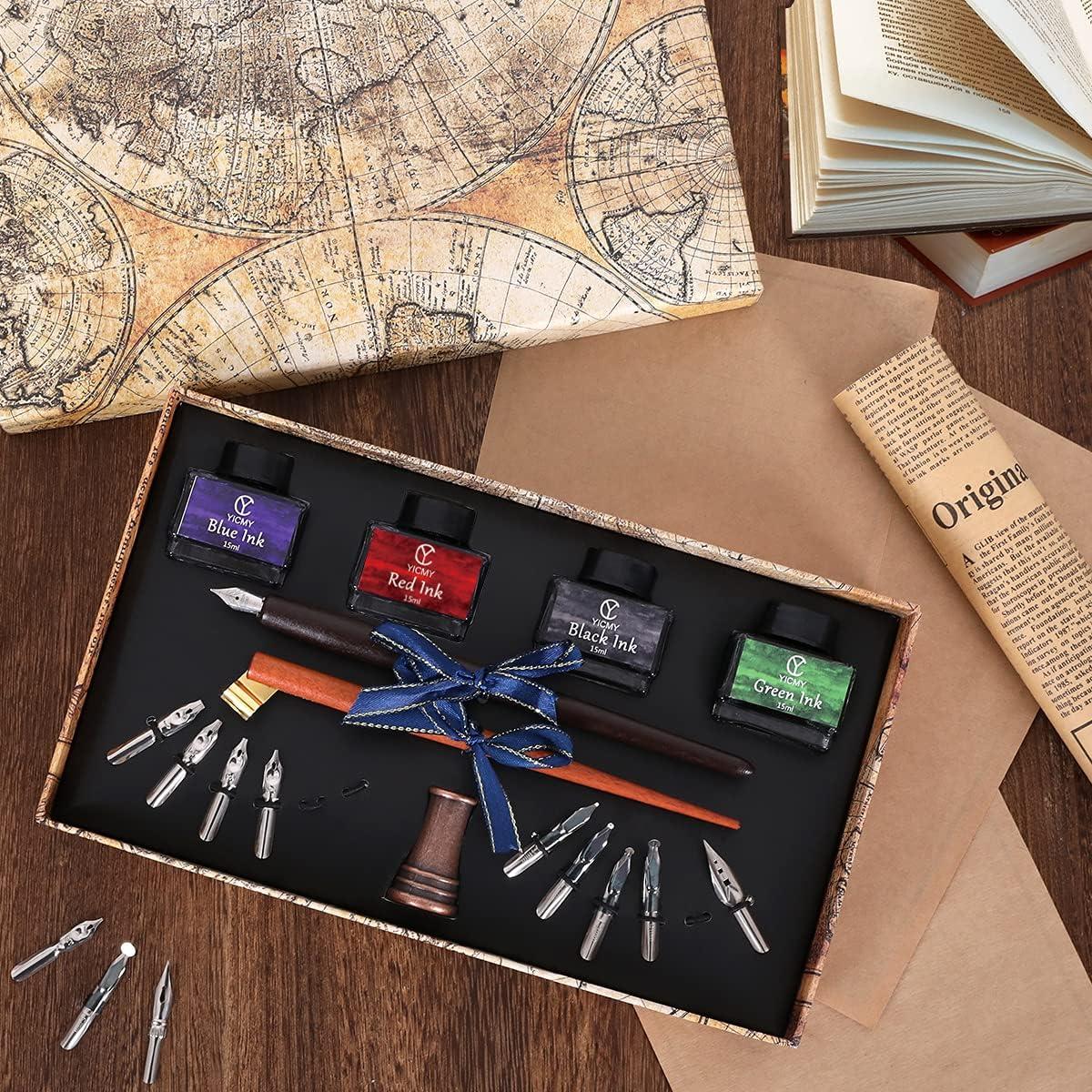 Juego de Caligrafía YICMY 19 Piezas con Tintas y Puntas
