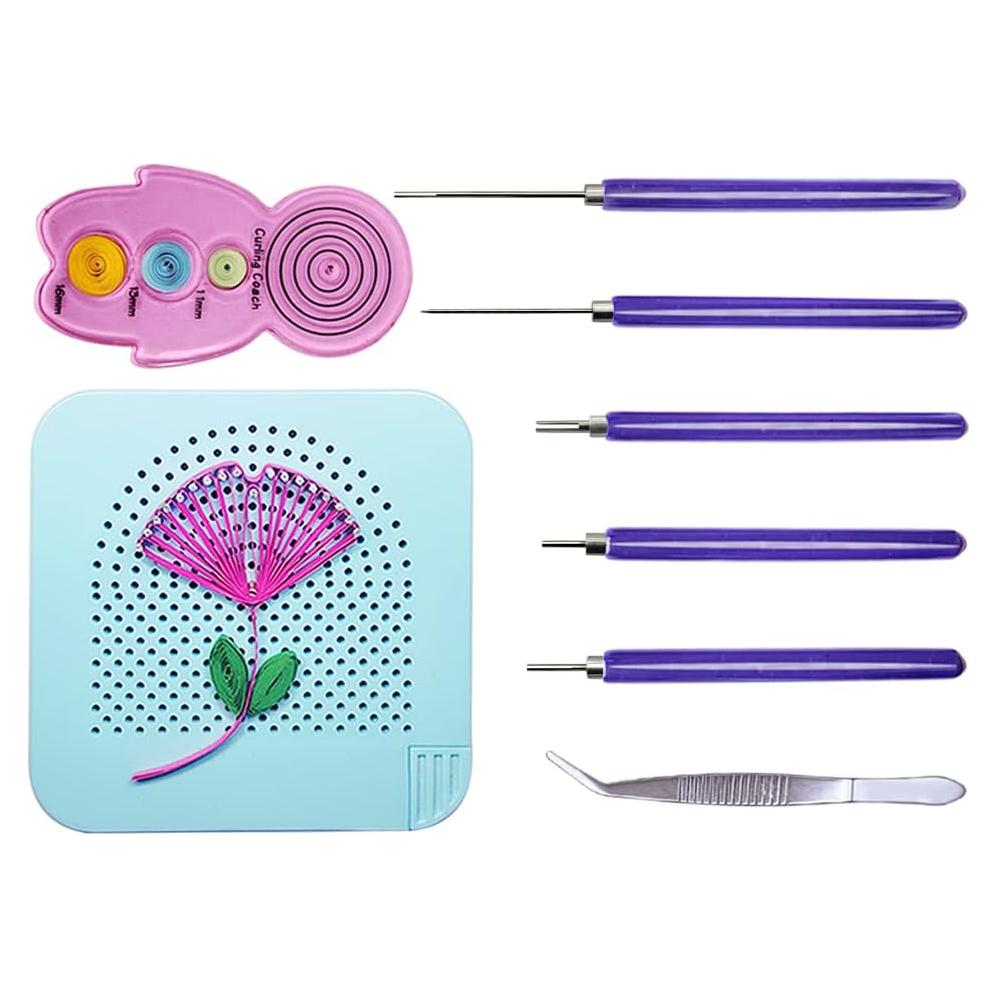 Kit de Quilling 8 Piezas XIWUMOER - Herramientas DIY Azul