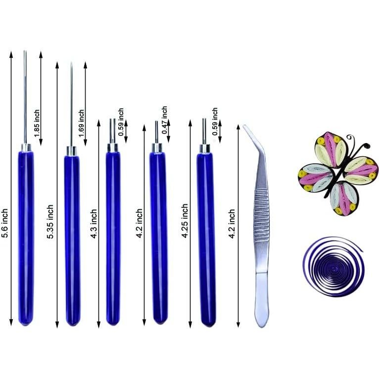 Kit de Quilling 8 Piezas XIWUMOER - Herramientas DIY Azul