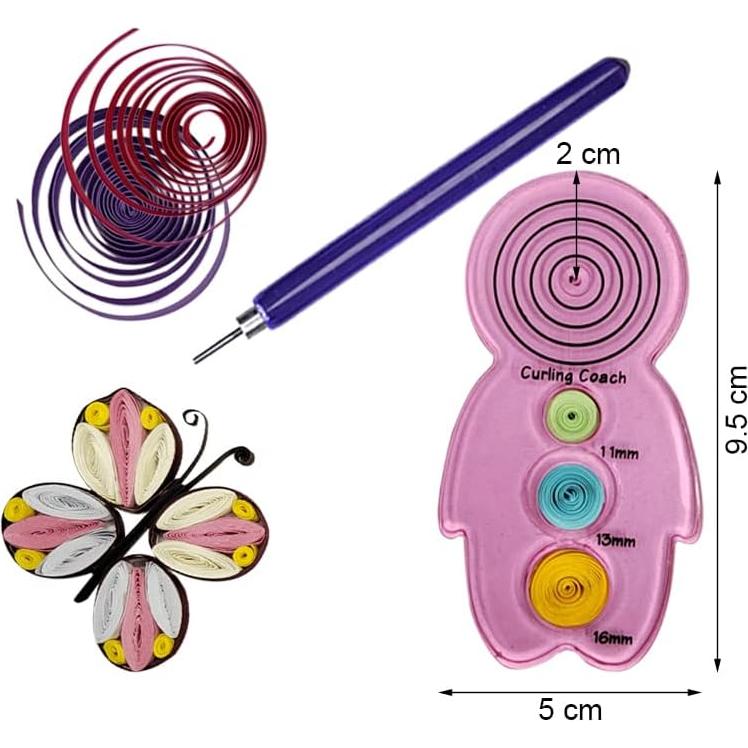 Kit de Quilling 8 Piezas XIWUMOER - Herramientas DIY Azul