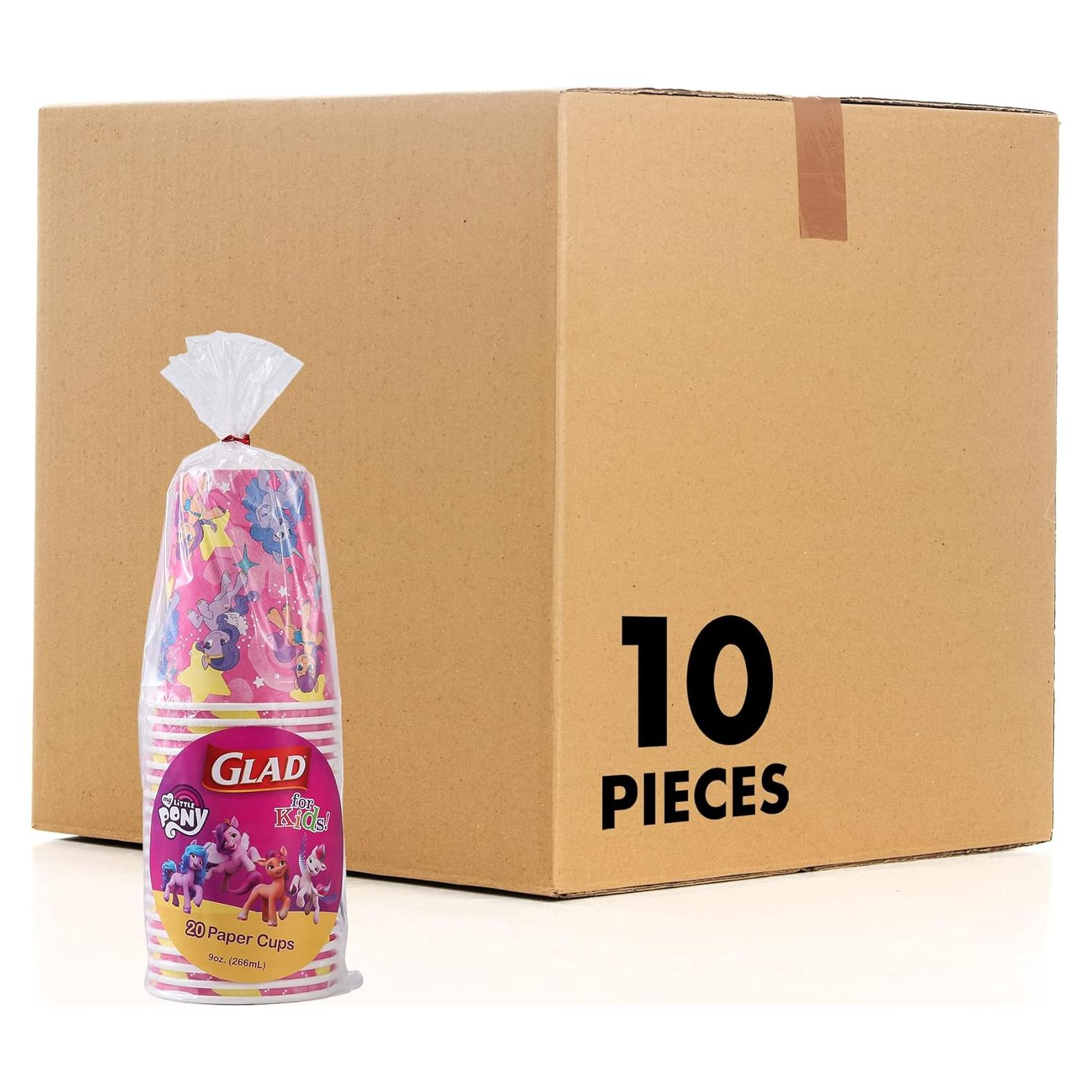 Vasos de Papel Glad for Kids Mis Pequeños Ponis 200 Unidades 9 oz