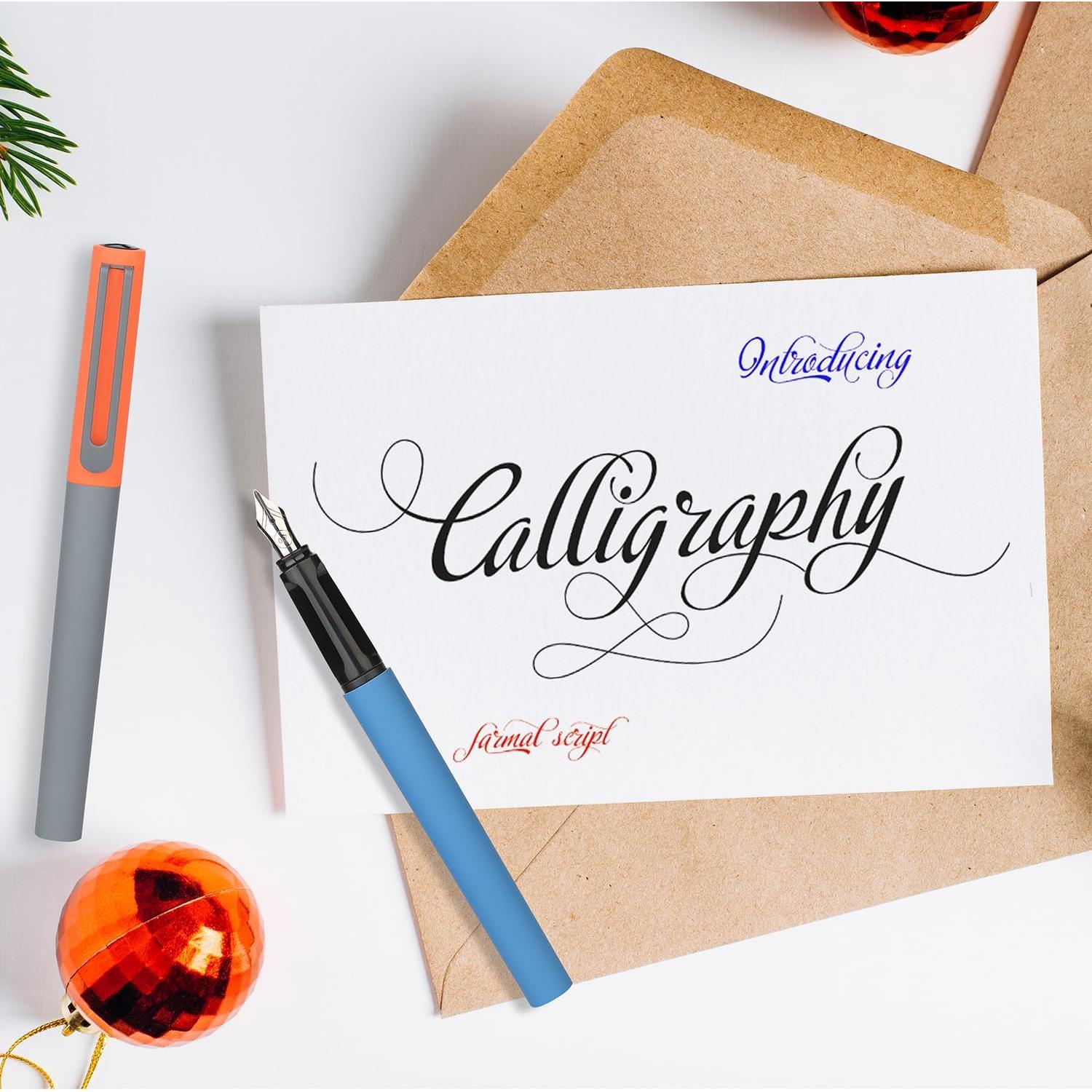 Juego de Caligrafía GC QUILL MU-20 - 2 Plumas y 18 Cartuchos