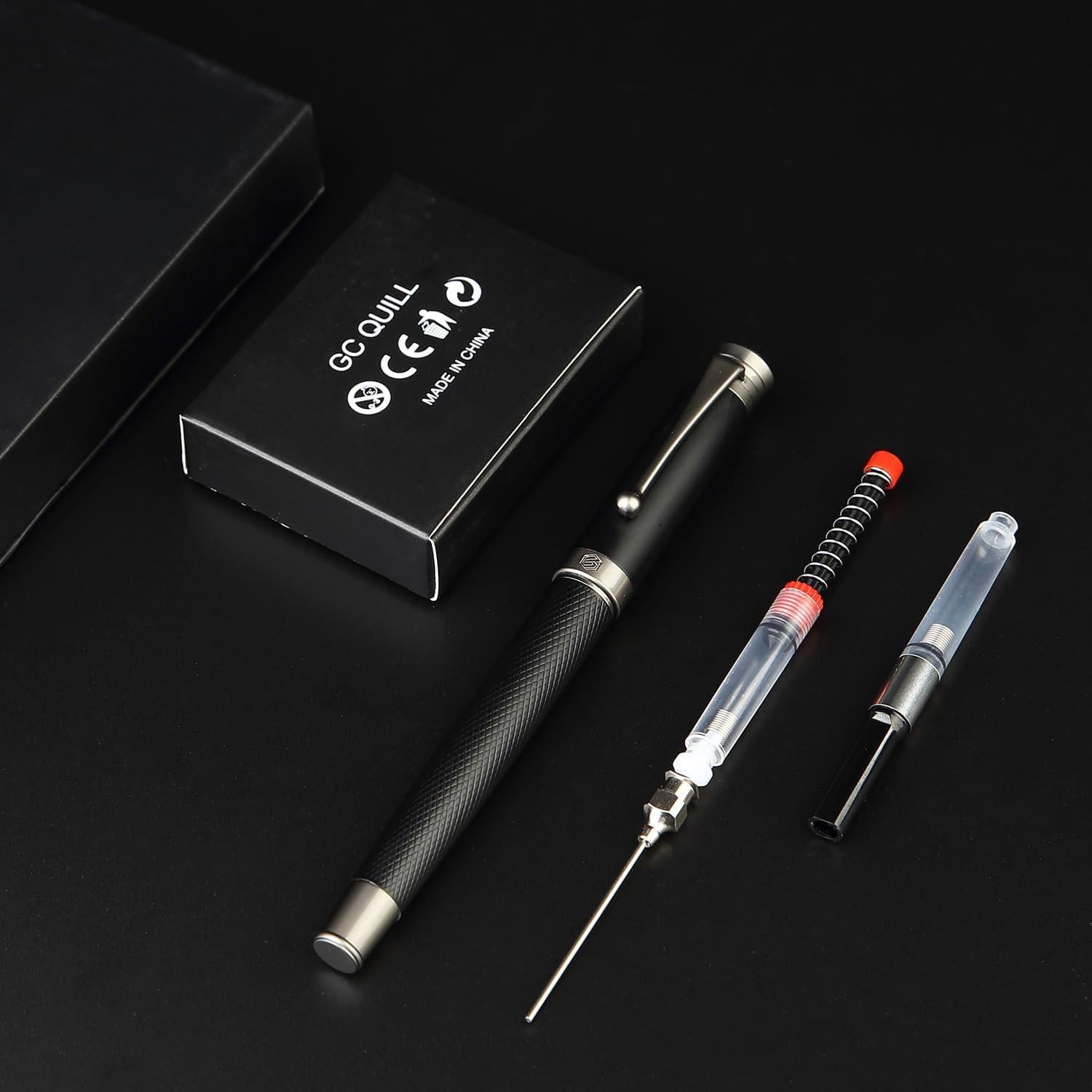 Juego de Pluma Fuente GC QUILL MU-13 con 18 Cartuchos de Tinta