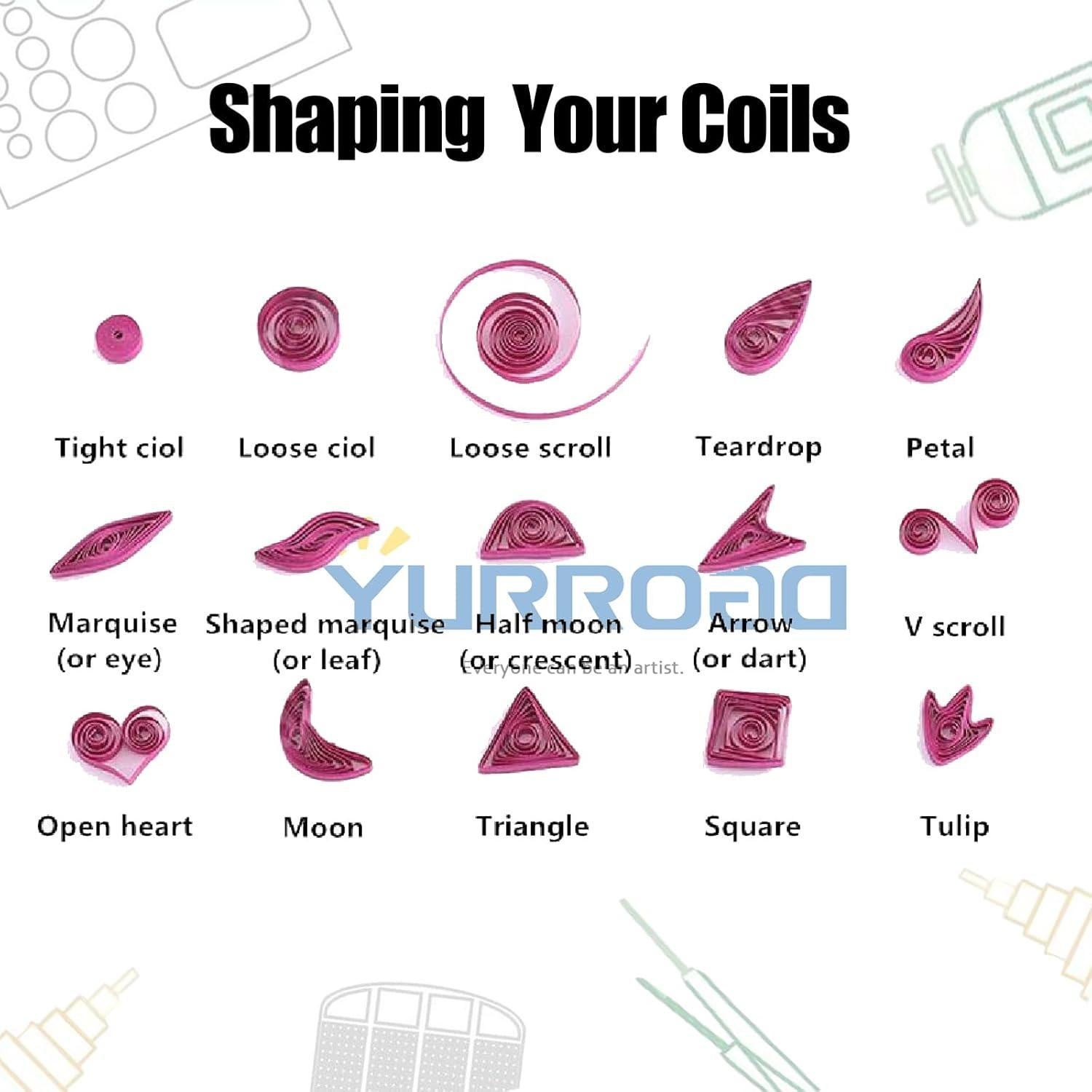 Tablero de Quilling YURROAD con Caja de Almacenamiento Azul