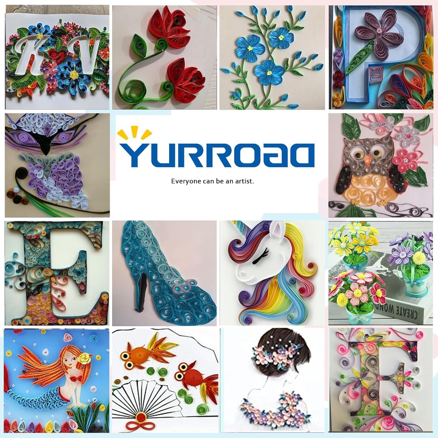 Tablero de Quilling YURROAD con Caja de Almacenamiento Azul