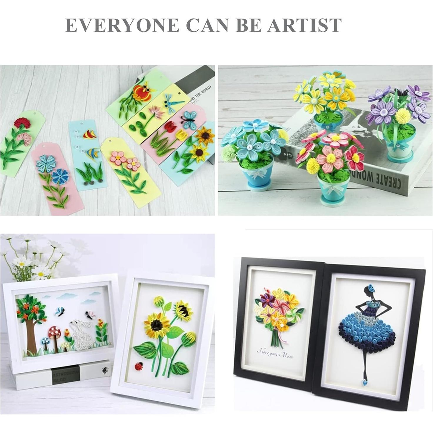 Tablero de Quilling YURROAD con Caja de Almacenamiento Azul