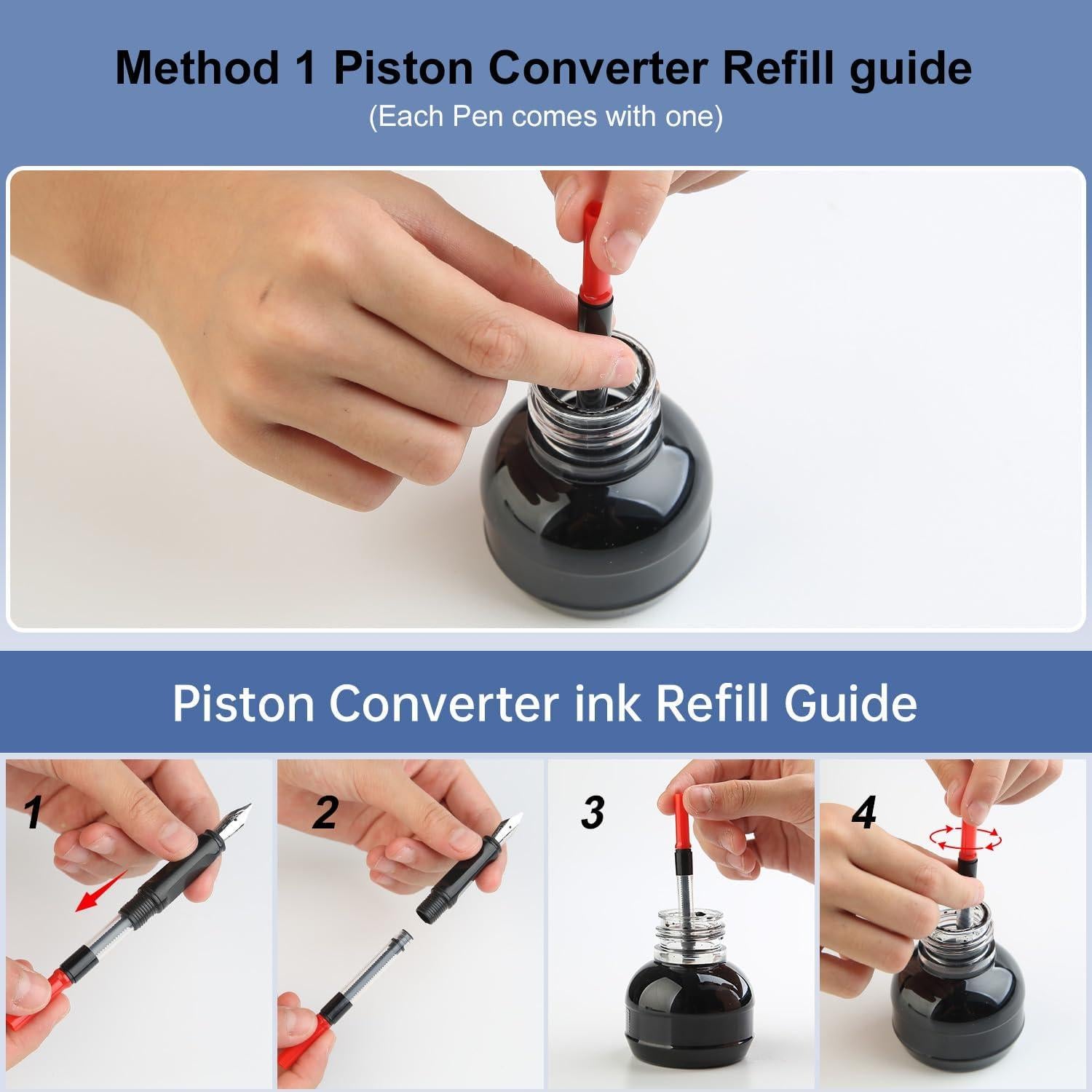 Juego de Plumas de Caligrafía GC QUILL 74 piezas - 8 Plumas y 66 Cartuchos