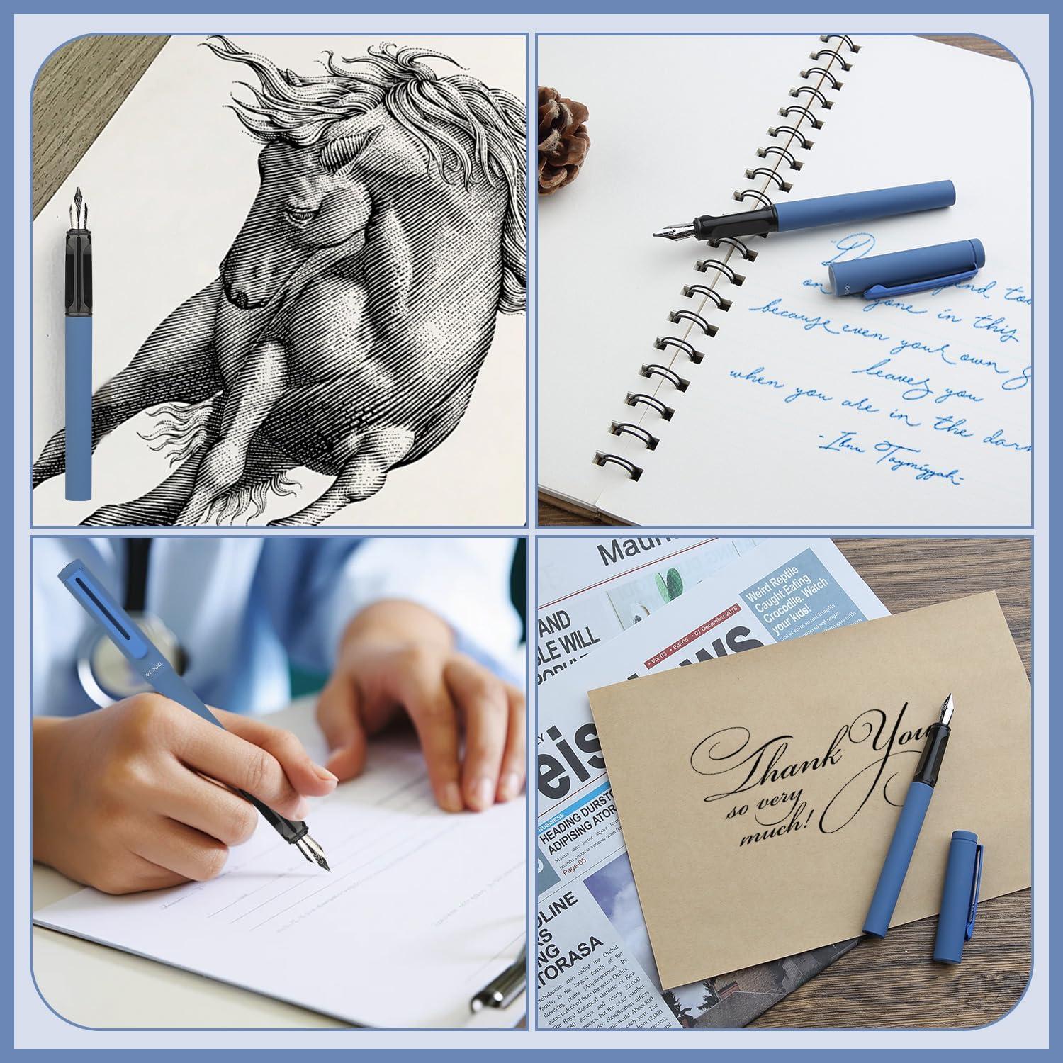 Juego de Plumas de Caligrafía GC QUILL 74 piezas - 8 Plumas y 66 Cartuchos