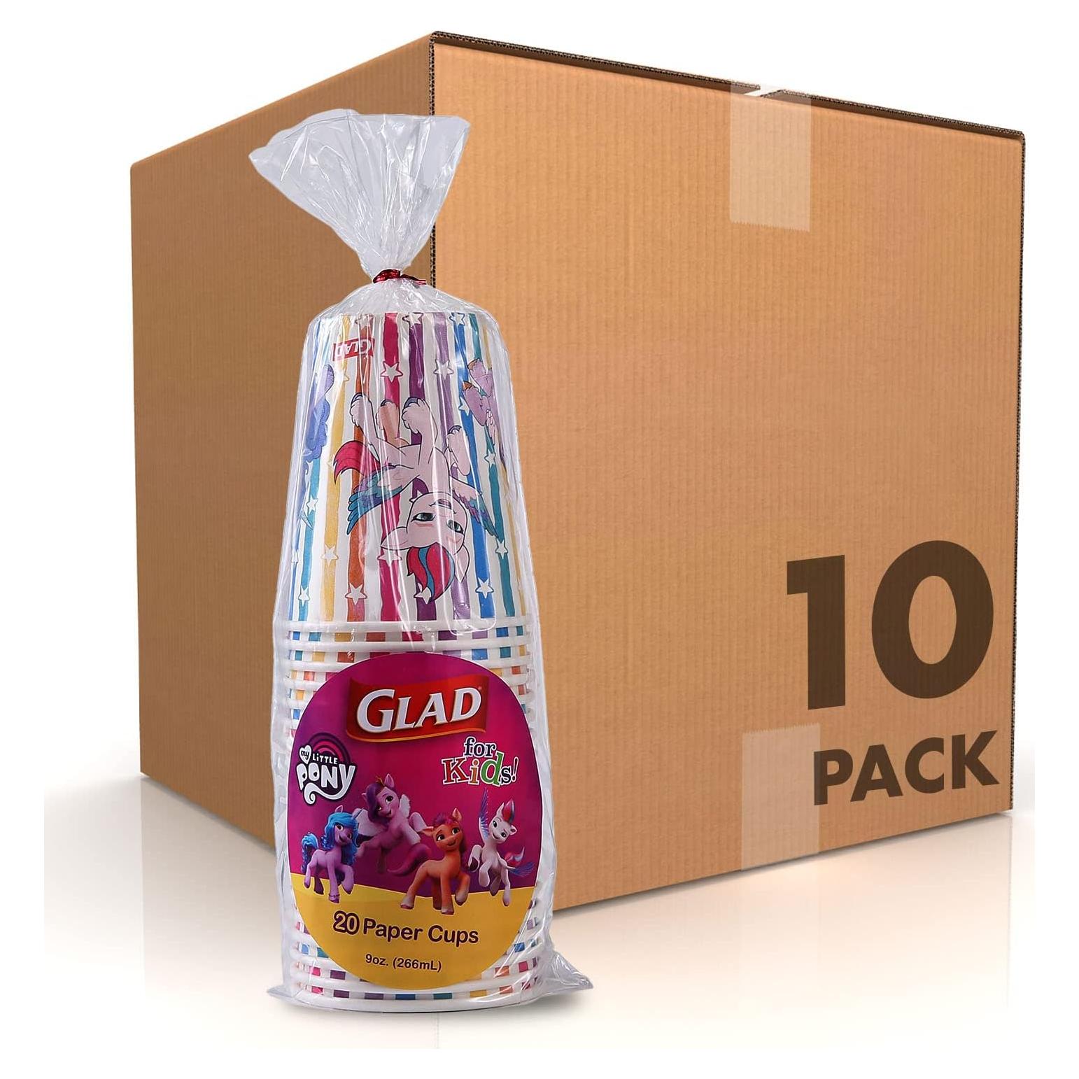 Vasos de Papel Glad My Little Pony 200 Ct 9 oz Unicornio