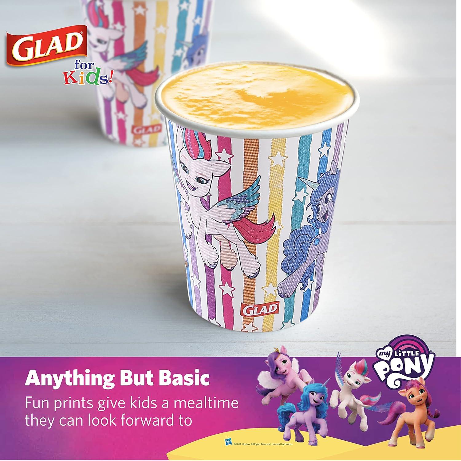 Vasos de Papel Glad My Little Pony 200 Ct 9 oz Unicornio