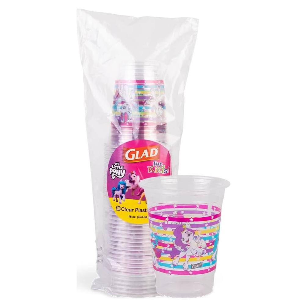 Vasos de Plástico Glad para Niños 16oz My Little Pony 36ct