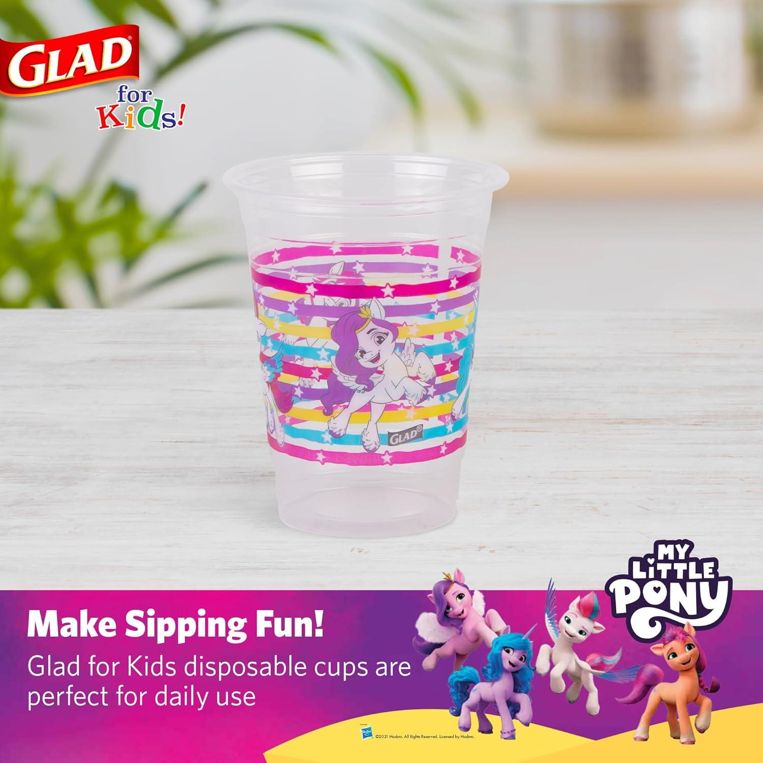 Vasos de Plástico Glad para Niños 16oz My Little Pony 36ct