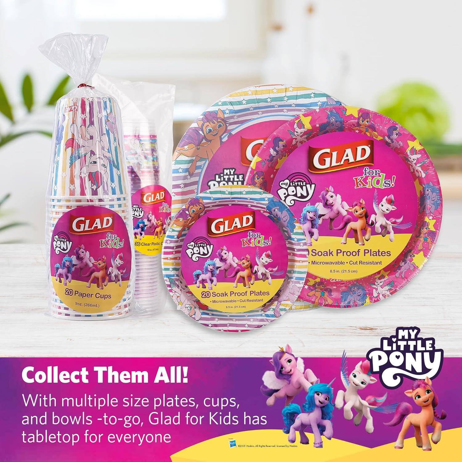 Vasos de Plástico Glad para Niños 16oz My Little Pony 36ct