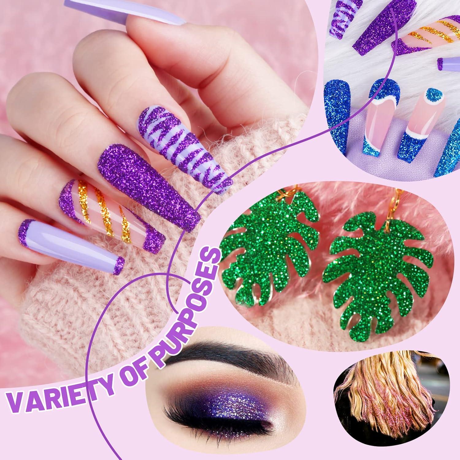 Set de 12 Tarros de Brillo Fino Fandamei 10g - 12 Colores