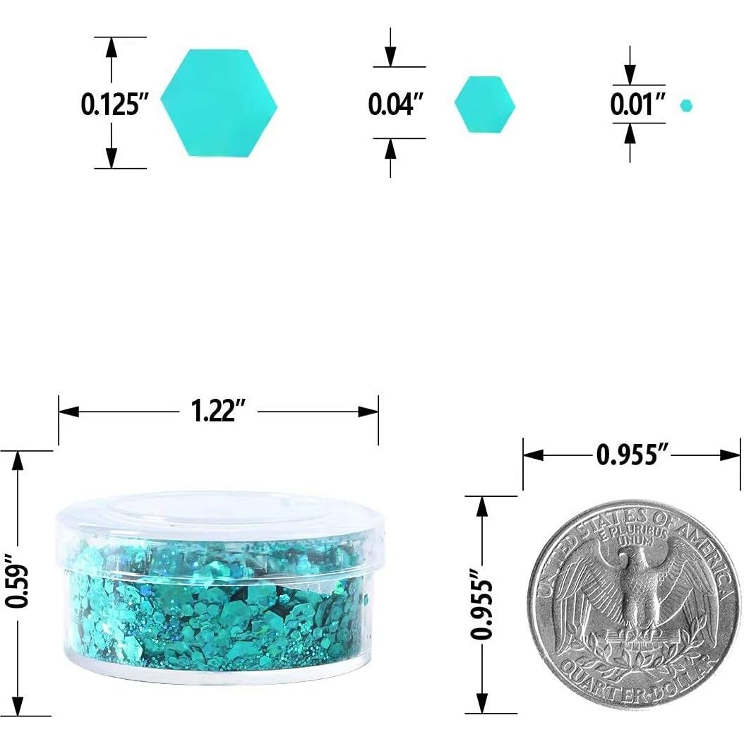 Set de 12 Glitters Chunky Holográfico Licool para Manualidades